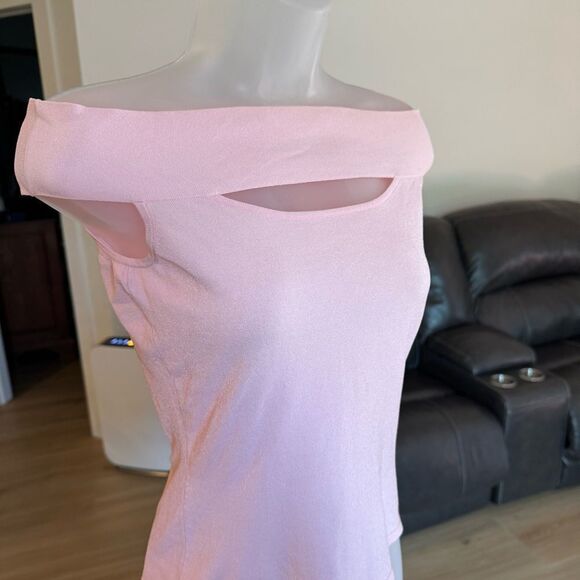 INC International Concepts Pink Slit Sleeveless Top. Size Petite Small - Picture 2 of 9